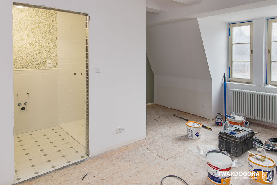 Adaptacja łącznika w Pałacu Goszcz