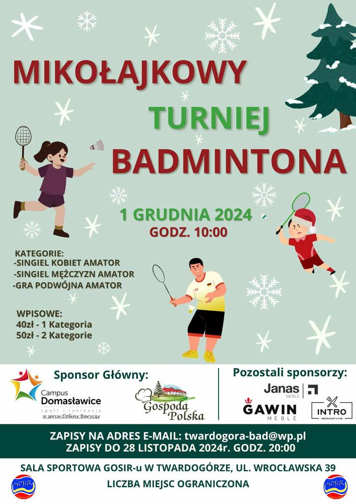 Mikołajkowy Turniej Badmintona